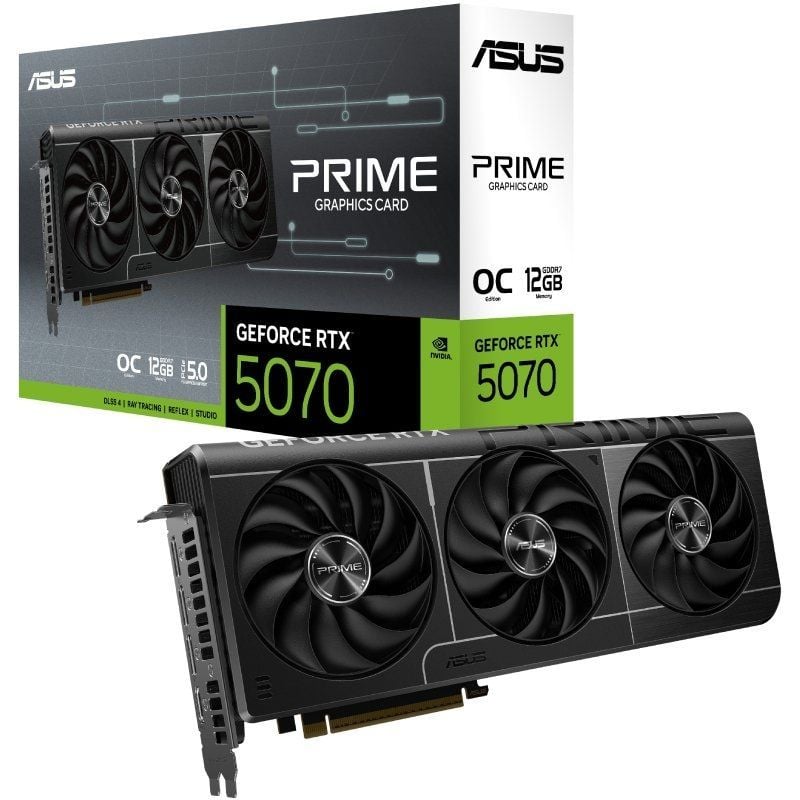 Tarjeta Gráfica Asus Prime GeForce RTX 5070 OC Edition/ 12GB GDDR7 4711387837825 90YV0M10-M0NA00 ASU-GF PRIME RTX5070 OC 12G