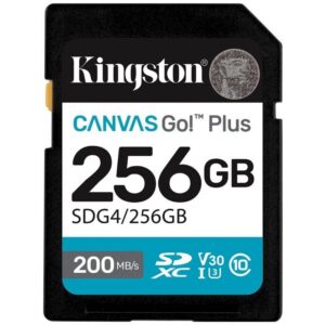 Tarjeta de Memoria Kingston CANVAS Go! Plus 256GB SD XC/ Clase 10/ 200MBs 740617347739 SDG4/256GB KIN-SD SDG4 256GB