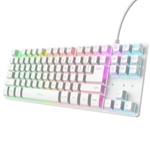 Teclado Gaming Trust Gaming GXT 833 Thado TKL 25896/ Blanco 8713439258967 25896 TRU-TEC GXT 833 THADO WH