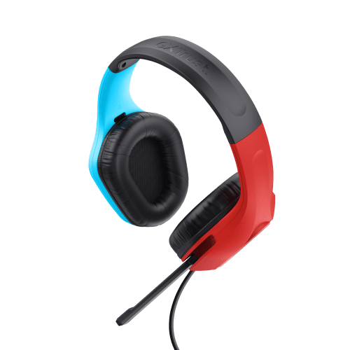 Trust GXT 416S Zirox Auriculares Alámbrico Diadema Juego Negro, Cian, Rojo - Imagen 4