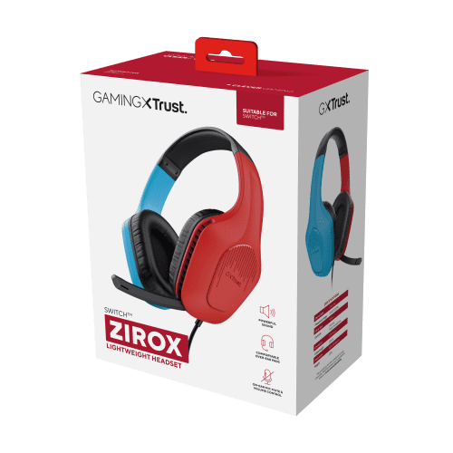 Trust GXT 416S Zirox Auriculares Alámbrico Diadema Juego Negro, Cian, Rojo - Imagen 8
