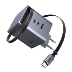 UGREEN 100W GAN FAST CHARGER WITH RETRACTABLE CABLE 6941876268283 | P/N: 65828 | Ref. Artículo: 1402170