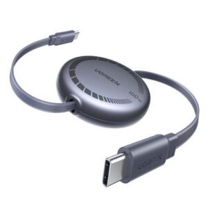 UGREEN USB-C TO USB-C PD FAST CHARGING RETRACTABLE CABLE 100W MAX 1M 6941876269051 | P/N: 65905 | Ref. Artículo: 1402168
