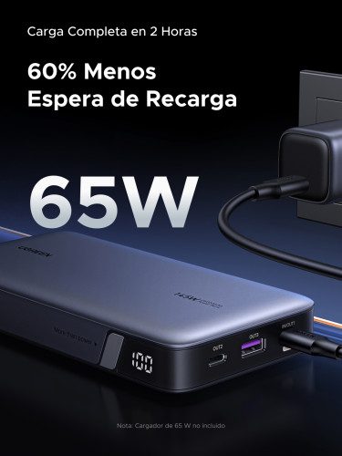 Ugreen 90597A batería externa 25000 mAh Gris - Imagen 6