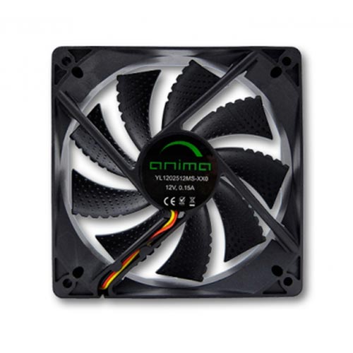 VENTILADOR 12CM ANIMA 1.200RPM NEGRO - Imagen 3