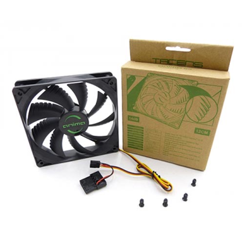 VENTILADOR 12CM ANIMA 1.200RPM NEGRO - Imagen 5