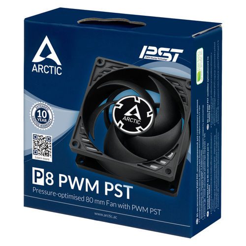 VENTILADOR 8CM ARCTIC P8 PWM PST NEGRO - Imagen 7