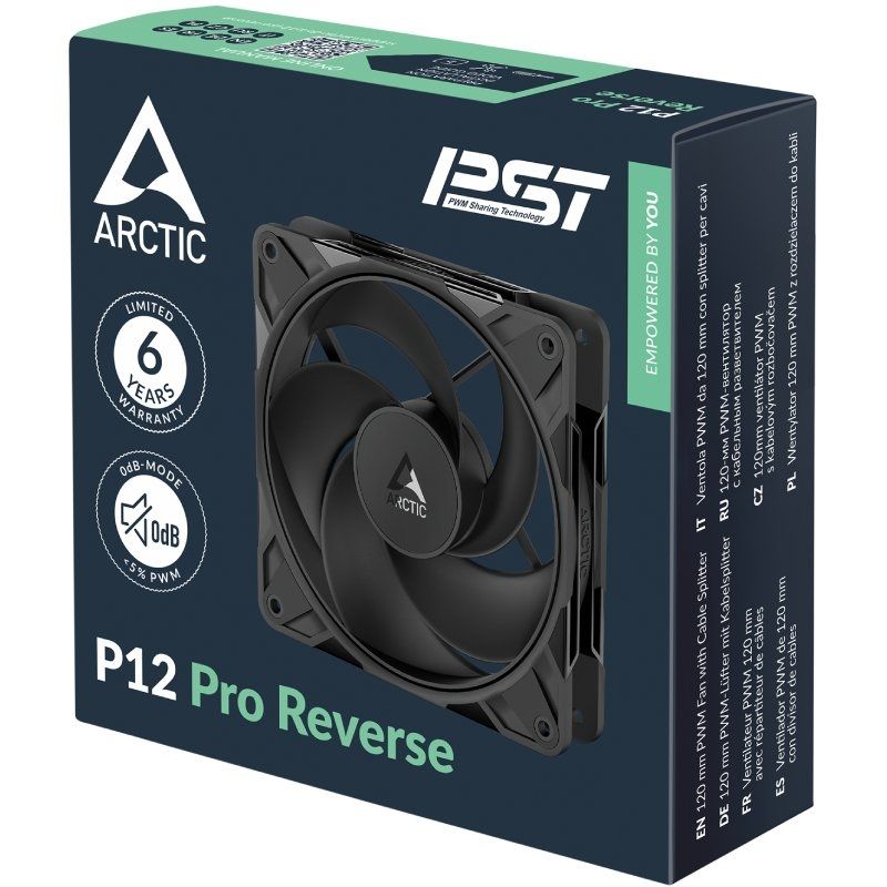 Ventilador Arctic P12 Pro Reverse/ 12cm/ Negro - Imagen 5
