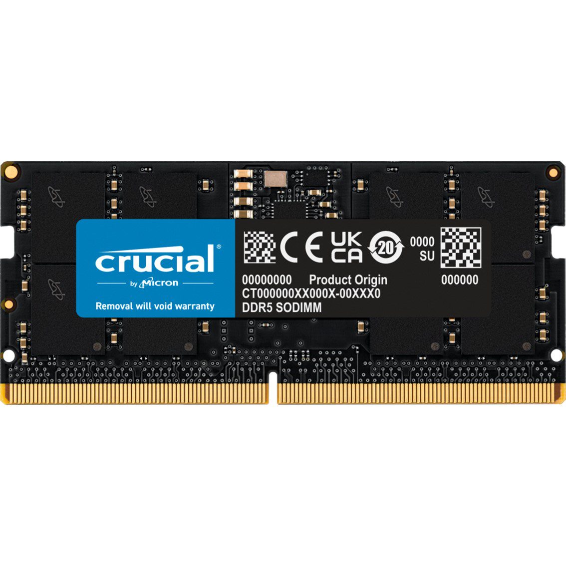 0649528906526 | P/N: CT16G48C40S5 | Cod. Artículo: MGS0000013868 Memoria ram ddr5 16gb crucial - sodimm - 4800 mhz - pc5 38400 cl40