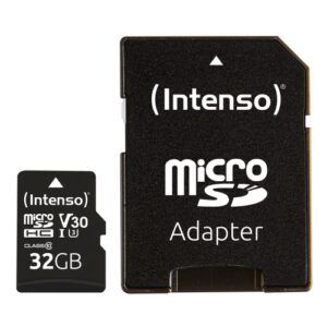 4034303022335 | P/N: 3433480 | Cod. Artículo: DSP0000038267 Tarjeta memoria micro sd intenso 32gb profesional v30 + adaptador sd