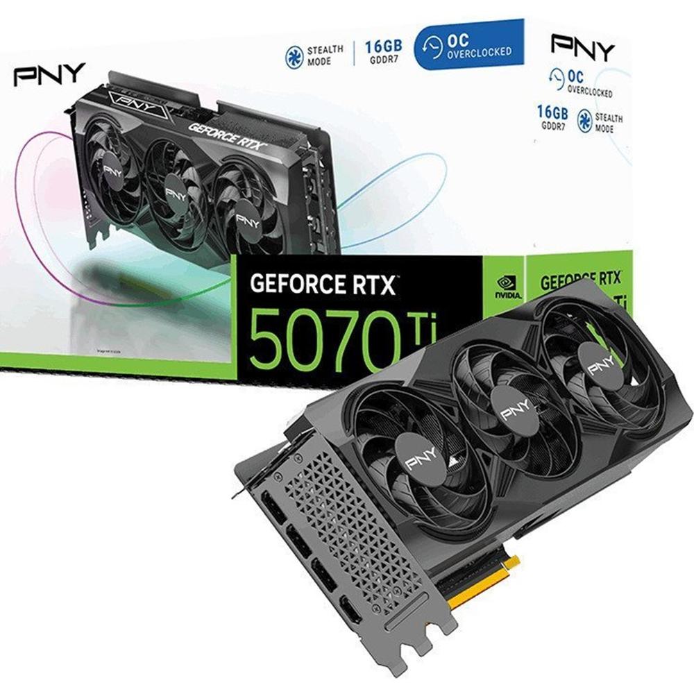 4718006457334 | P/N: VCG5070T16TFXPB1-O | Cod. Artículo: DSP0000031507 Tarjeta grafica pny rtx 5070 ti oc 16gb gddr7