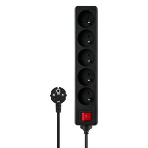 5901986044673 REGLETA DE 5 ENCHUFES 5M NEGRO SAVIO LZ-03 SAVLZ-03 A0054478 savio SAIS y Regletas SAVLZ-03