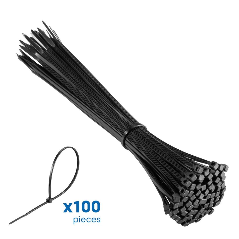 8052101432206 | P/N: EW1564 | Cod. Artículo: MGS0000020709 Bridas de nailon negro ewent ew1564 200mm x 2.5mm 100u