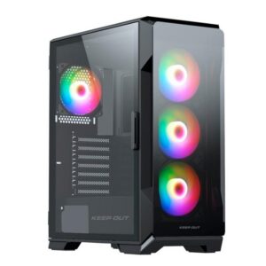 8435099533436 | P/N: XC-901 PRO | Cod. Artículo: DSP0000029166 Caja ordenador gaming keep out xc - 901 pro e - atx argb cristal templado negro
