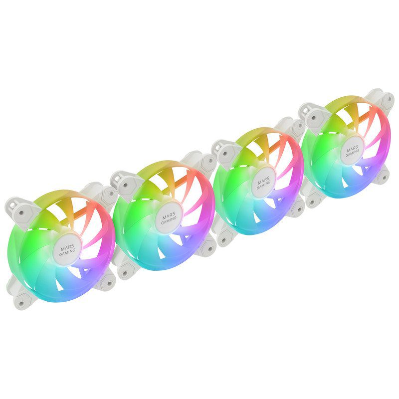 Ventilador caja mars gaming mf4a argb 4x 120mm blanco - Imagen 2