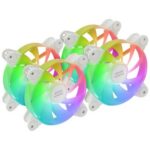 8435693114147 | P/N: MF4AW | Cod. Artículo: DSP0000039167 Ventilador caja mars gaming mf4a argb 4x 120mm  blanco