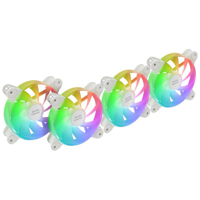 Ventilador caja mars gaming mf4a argb 4x 120mm blanco - Imagen 5