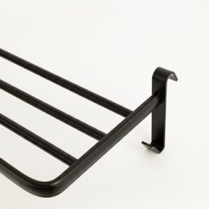 8436626131392 | P/N: YV-REPISAB | Cod. Artículo: MGS0000030804 Yoevu repisa negra con ganchos compatible con toalleros electricos yoevu