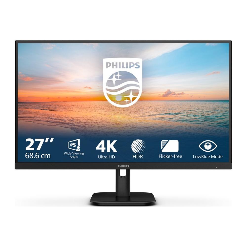8712581805715 | P/N: 27E1N1800A/00 | Cod. Artículo: DSP0000039091 Monitor led 27 pulgadas philips 27e1n1800a - 00 ips - 4k uhd - dp - hdmi - 60hz - 4ms - vesa 100x100
