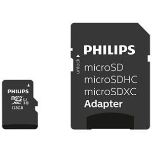 8719274666998 | P/N: FM12MP45B | Cod. Artículo: DSP0000039114 Tarjeta memoria micro sdxc philips 128gb clase 10 + adaptador sd