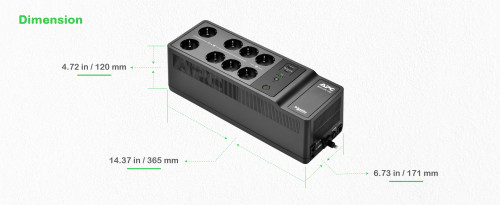 APC BE1050G2-GR sistema de alimentación ininterrumpida (UPS) En espera (Fuera de línea) o Standby (Offline) 1,05 kVA 600 W - Imagen 14