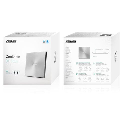 ASUS ZenDrive U9M unidad de disco óptico DVD±RW Plata - Imagen 6