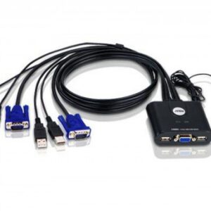 ATEN SWITCH KVM FORMATO CABLE VGA USB DE 2 PUERTOS CON SELECTOR REMOTO DE PUERTO (CS22U-AT) 4710423775978 | P/N: CS22U-AT | Ref. Artículo: 975078