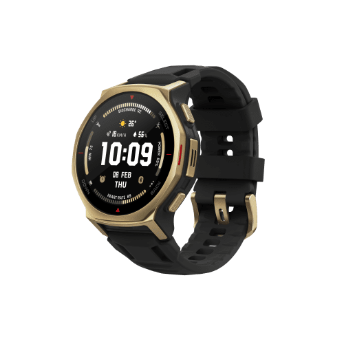 35 cm (1.32") AMOLED 44 mm Digital 466 x 466 Pixeles Pantalla táctil Oro Wifi GPS (satélite) AMAZFIT T-REX 3 PRO BLACK/GOLD 44MM 6972596109549 | P/N: W2548GL1N | Ref. Artículo: 1403908 35 cm (1.32") AMOLED 44 mm Digital 466 x 466 Pixeles Pantalla táctil Oro Wifi GPS (satélite) 6972596109549 | P/N: W2548GL1N | Ref. Artículo: 1403908