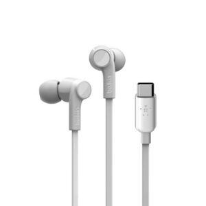 Belkin ROCKSTAR Auriculares Alámbrico Dentro de oído Llamadas/Música USB Tipo C Blanco 0745883775538 | P/N: G3H0002BTWHT | Ref. Artículo: 1371348