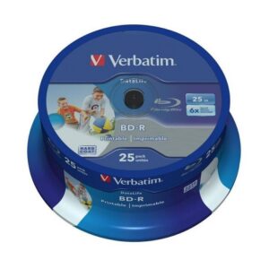 Blue-Ray BD-R Verbatim 43811 Imprimible 6X/ Tarrina-25uds 023942438113 43811 VERB-BD-R 43811