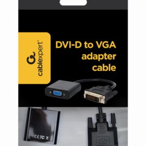 CABLE ADAPTADOR GEMBIRD DVI-D MACHO A VGA HEMBRA 15 PINES 8716309096454 A-DVID-VGAF-01