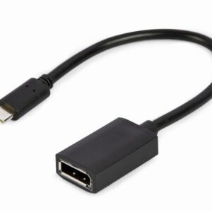 CABLE ADAPTADOR USB TIPO-C A DISPLAYPORT 4K 15 CM NEGRO 8716309124119 A-CM-DPF-02