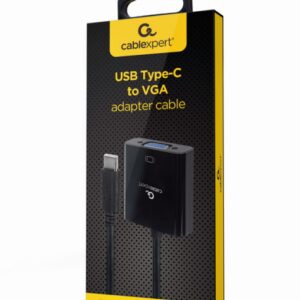 CABLE ADAPTADOR USB TIPO C A VGA 15 CM NEGRO 8716309124102 A-CM-VGAF-01