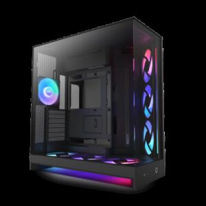 CAJA NZXT H9 FLOW RGB+ (2025) DUAL-CHAMBER MID-TOWER CASE W/ RGB FANS & CONTROLLER - ALL BLACK 5056547207681 | P/N: CM-H92FB-P1 | Ref. Artículo: 1397987