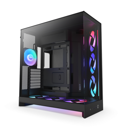 CAJA NZXT H9 FLOW RGB+ (2025) DUAL-CHAMBER MID-TOWER CASE W/ RGB FANS & CONTROLLER - ALL BLACK 5056547207681 | P/N: CM-H92FB-P1 | Ref. Artículo: 1397987