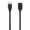 Cable Alargador HDMI Aisens A120-0544/ HDMI Macho - HDMI Hembra/ Hasta 10W/ 2250Mbps/ 1m/ Negro 8436574706406 A120-0544 AIS-CAB A120-0544