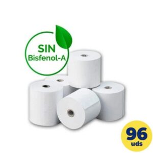Caja de Rollos de Papel Térmico Genérico 80x55 BPAF/ 80 x 55mm/ 12 paquetes/ 96 unidades 84150001576010 80X55 96U BPA PAPEL TERMICO 80X55 96U BPA