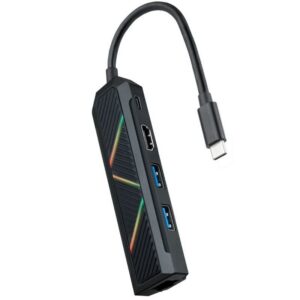 Docking USB Tipo-C Nanocable 10.16.0501/ 2xUSB/ 1xUSB Tipo-C PD/ 1xHDMI/ 1xRJ45/ Negro 8433281011854 10.16.0501 TOO-HUB 10 16 0501