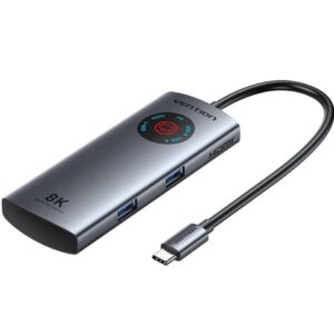 Docking USB Tipo-C Vention TQXHB/ 2xUSB/ 1xUSB Tipo-C/ 1xHDMI/ 1xUSB Tipo-C PD/ Gris 6922794793415 TQXHB VEN-HUB TQXHB