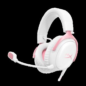 HP HYPERX CLOUD III WHITE-PINK - GAMING HEADSET - 9W1Q4AA 0198122306930 | P/N: 9W1Q4AA | Ref. Artículo: 1399751