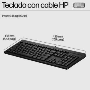 HP Teclado con cable USB 125 G2