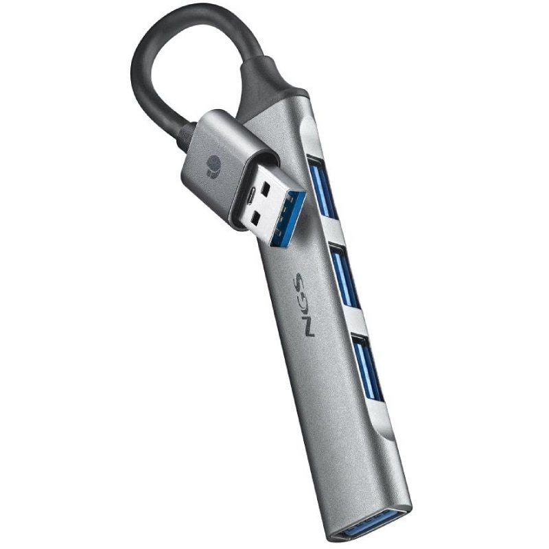 Hub USB NGS IHUB4 Micro/ 4xUSB/ Gris 8435430626025 IHUB4MICRO NGS-HUB IHUB4 MICRO