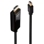 Lindy 36926 adaptador de cable de vídeo 1 m HDMI tipo A (Estándar) Mini DisplayPort Negro 4002888369268 | P/N: 36926 | Ref. Artículo: 1407107