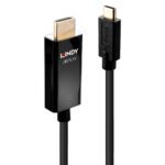 Lindy 43291 adaptador de cable de vídeo 1 m USB Tipo C HDMI tipo A (Estándar) Negro 4002888432917 | P/N: 43291 | Ref. Artículo: 1407286