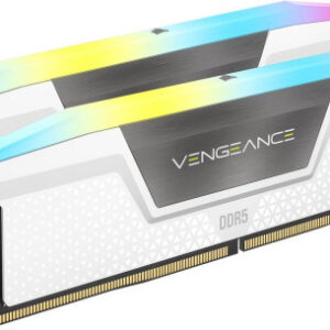 MEMORIA CORSAIR DDR5 32GB 2X16GB PC6000 VENGEANCE RGB BLANCA CMH32GX5M2E6000Z36W 0840440496076 | P/N: CMH32GX5M2E6000Z36W | Ref. Artículo: 1391992