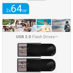 MEMORIA USB 2.0 PNY 64GB ATTACHE 4 TWIN PACK NEGRO 3536403368517 FD64GATT4X2-EF