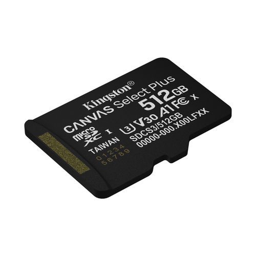 MICROSD KINGSTON 512GB CL10 CANVAS SELECT PLUS + ADAPTADOR - Imagen 4