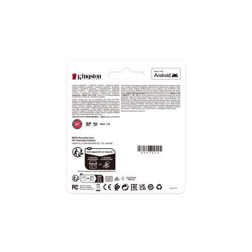 MICROSD KINGSTON 512GB CL10 CANVAS SELECT PLUS + ADAPTADOR - Imagen 6
