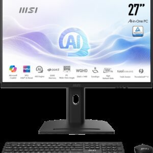 MSI AIO MODERN AM273Q AI 1UM-055ES. 27” IPS 2560x1440 (WQHD) 100HZ. INTEL ULTRA 7 155H. INTEL IRIS XE GRAPHICS.DDR5 32GB (16G*2). W11 PRO. NEGRO 4711377267137 | P/N: 9S6-AF0111-055 | Ref. Artículo: 1386681