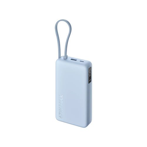 POWERBANK XIAOMI POWER BANK 67W 20000MAH (INTEGRATED CABLE) ICE BLUE 6932554471194 P/N: BHR08O8GL | Ref. Artículo: MI-PWB-67W-20000-BL